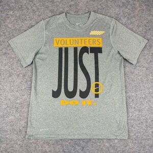 Nike Dri Fit Tennessee Volunteers Vols T-Shirt Just Do It Gray Mens Medium M